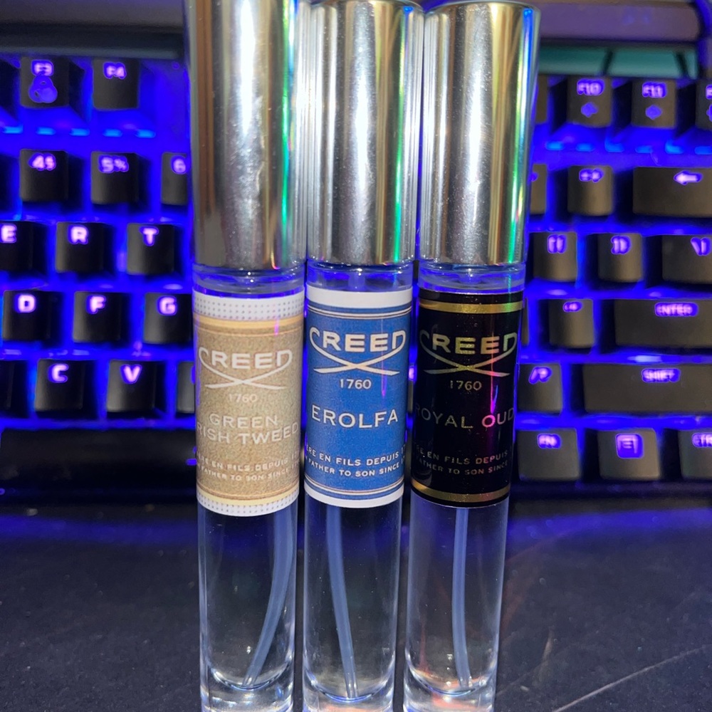 CREED ROYAL OUD, CREED EROLFA, CREED GREEN IRISH TWEED